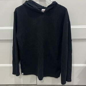 Plain black hoodie